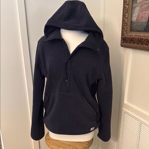 Navy blue Hooded Pullover Fleece